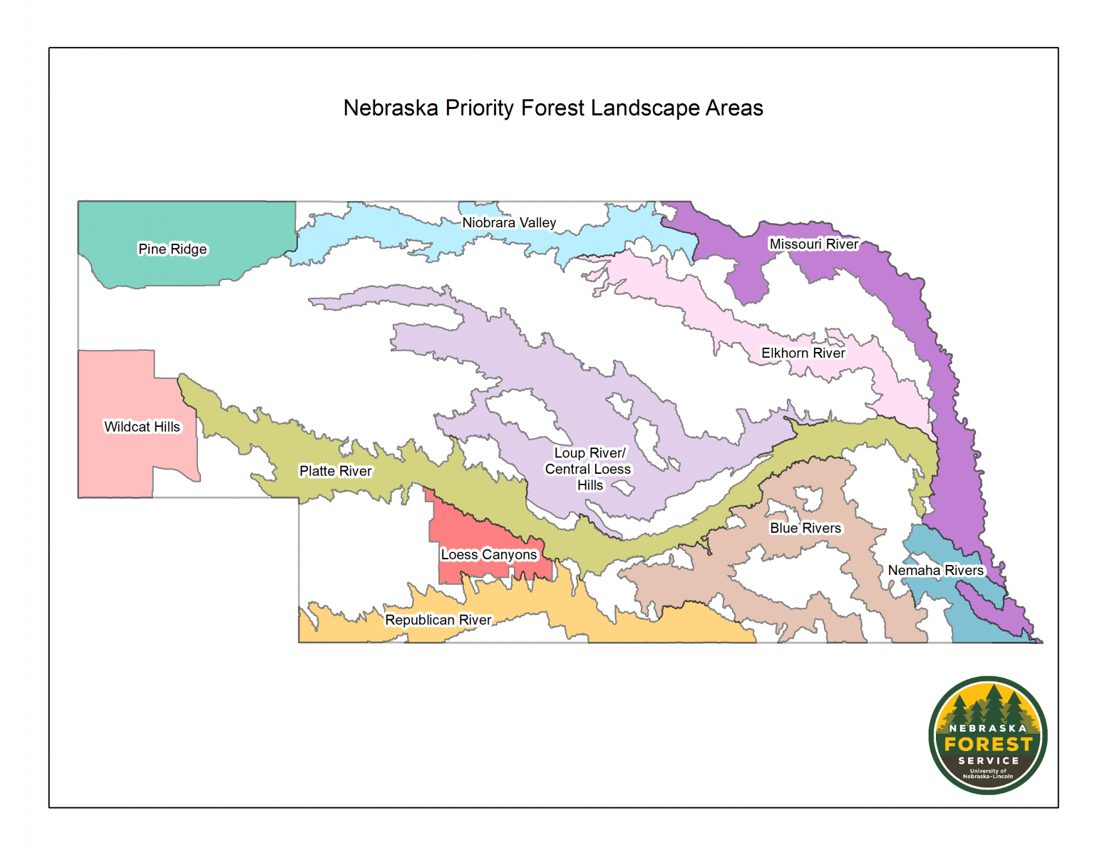 Map of priority forest landscapes