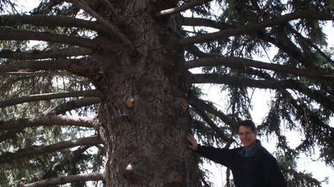 Justin Evertson, Green Infrastructure Coordinator, poses with a 
