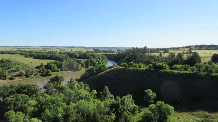 Niobrara Valley river system landscape. 