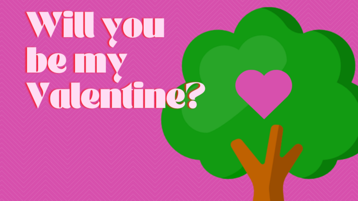 A Valentine's Day card from a tree