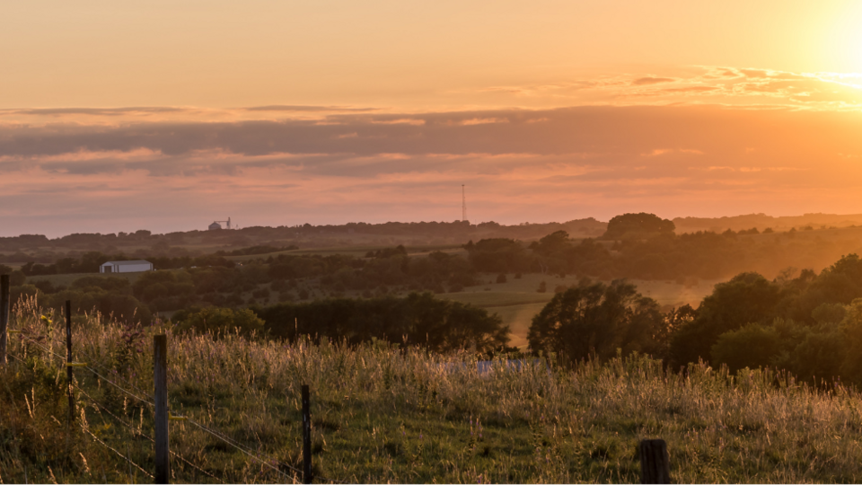 A photo of a Nebraska rural landscape