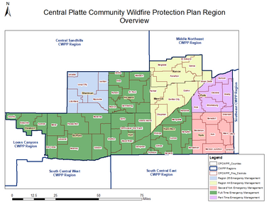 Central Platte Community Wildfire Protection Plan Map.