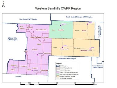 Western Sandhills Community Wildfire Protection Plan Map.