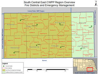 South Central East Community Wildfire Protection Plan Map.